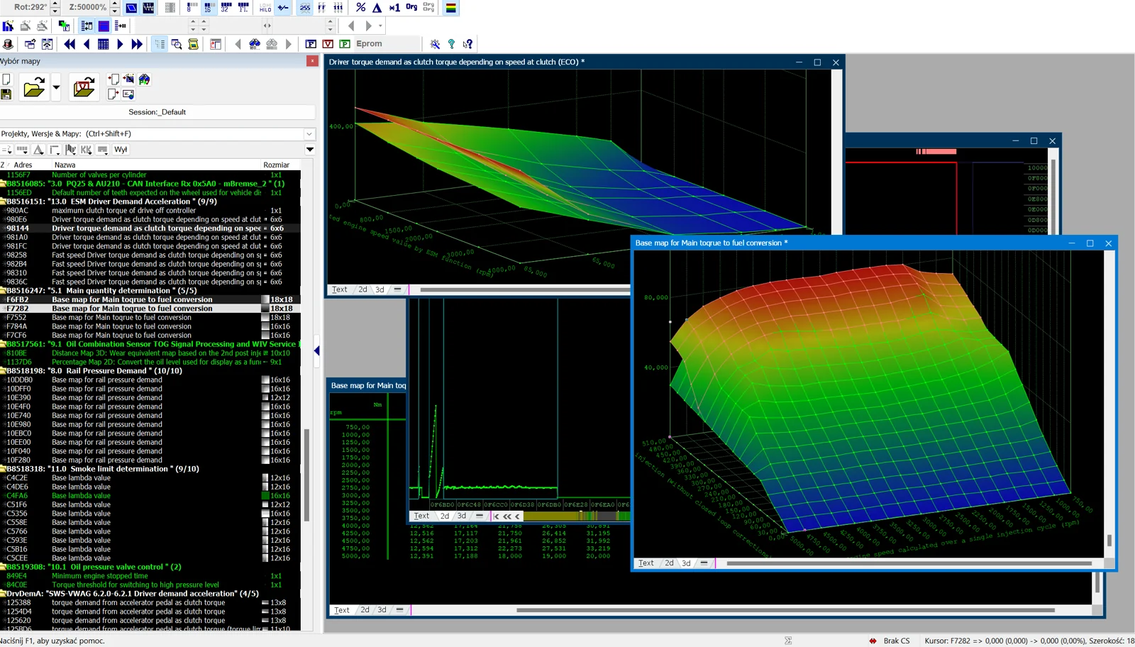 Indywidualna analiza map sterownika ECU w WinOLS