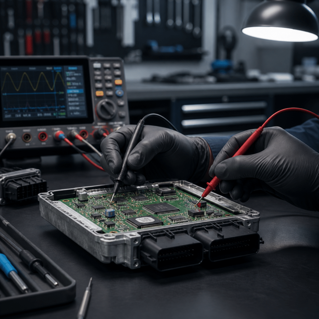 Motorsteuergerät Reparatur und ECU Diagnose auf dem Prüfstand