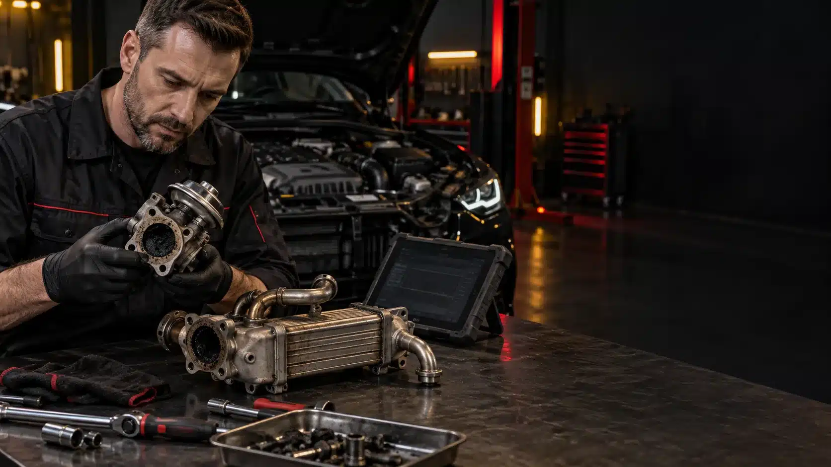 Mechanik diagnozuje i czyści zawór EGR w Jeleniej Górze
