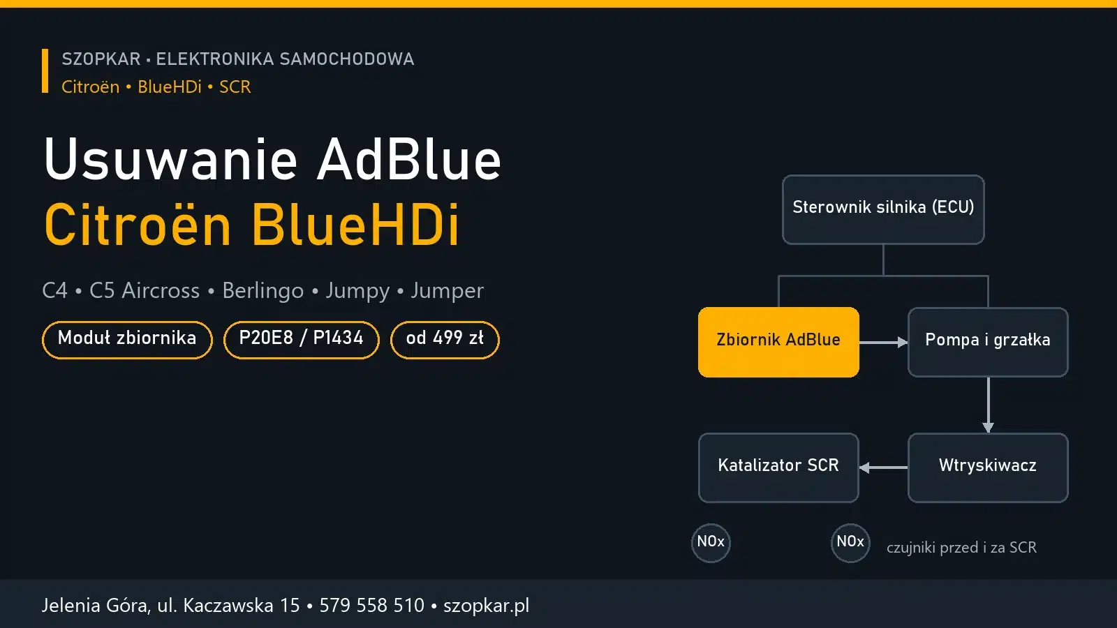 Diagnostyka i usuwanie AdBlue – Citroën